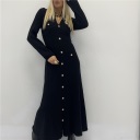 abito lungo con bottoni decorativi incanto